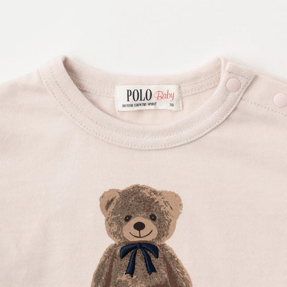 【POLO BCS】熊圖案長袖T恤+裙褲套裝