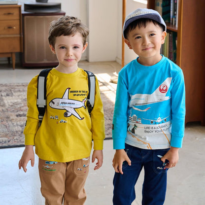 【JAL】貼布繡長袖T恤