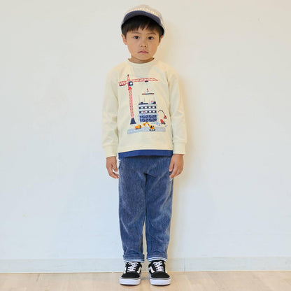 恐龍刺繡長款錐形褲