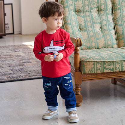 【JAL】貼布繡長袖T恤