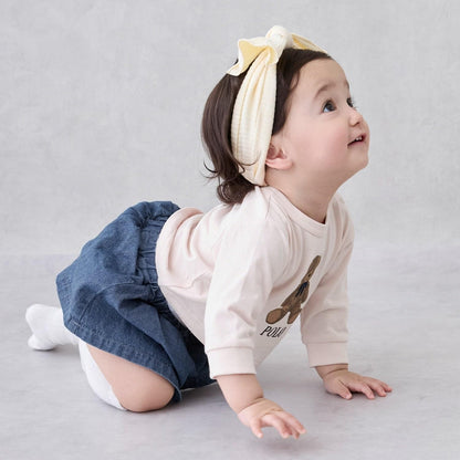 【POLO BCS】熊圖案長袖T恤+裙褲套裝