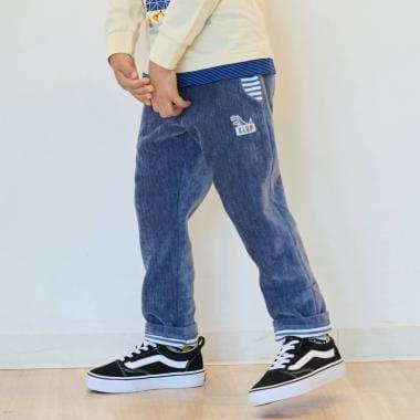 恐龍刺繡長款錐形褲