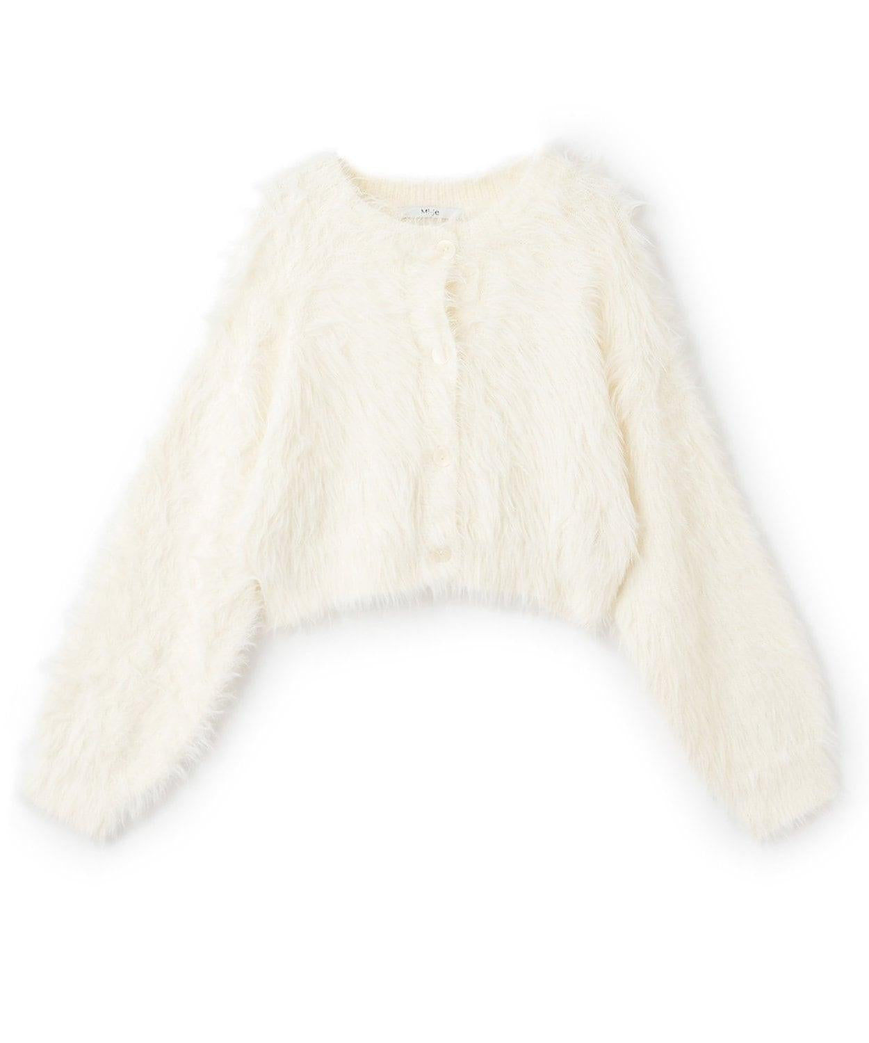 毛絨短款開衫【韓國時尚】