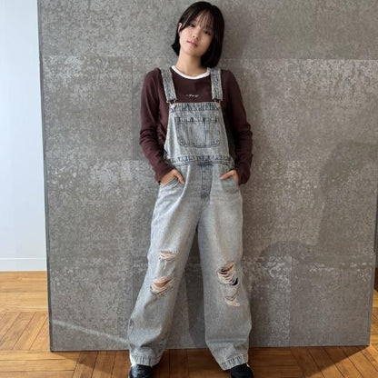 【GOODPRICE】【基礎款】牛仔揹帶褲