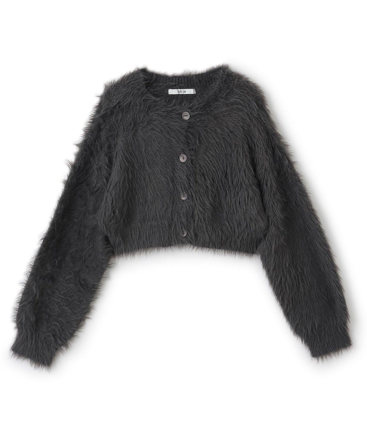 毛絨短款開衫【韓國時尚】