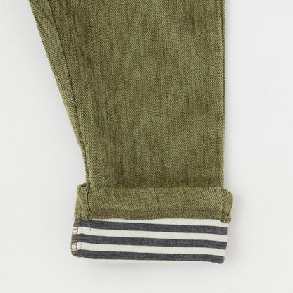 恐龍刺繡長款錐形褲