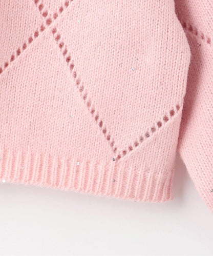 2WAY亮片針織開衫【韓國時尚】