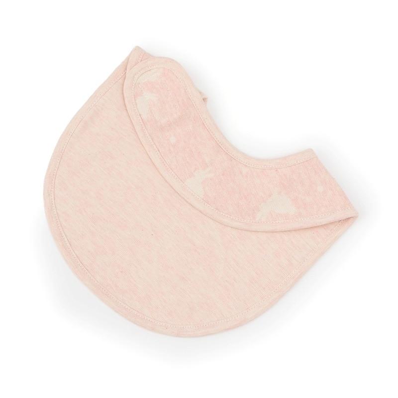 【有機棉】兔子提花圍兜【日本製造】