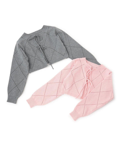 2WAY亮片針織開衫【韓國時尚】