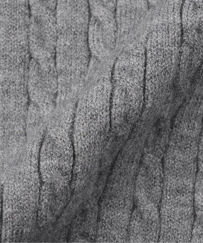 愛心紐扣麻花針織開衫【韓國時尚】