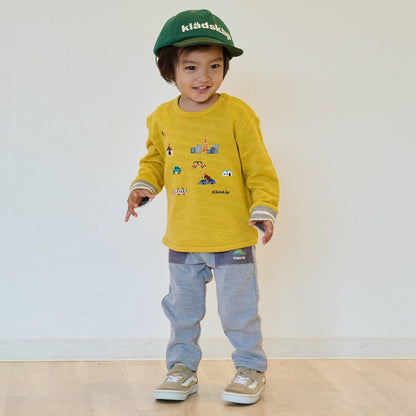 恐龍圖案長款錐形褲