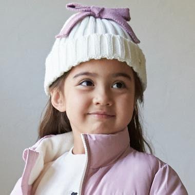 蝴蝶結針織帽