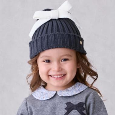 蝴蝶結針織帽