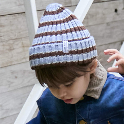 條紋針織帽