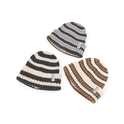 條紋針織帽