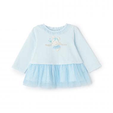 天使兔子下襬荷葉邊長袖T恤