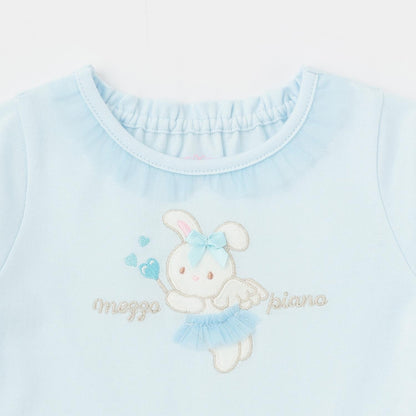 天使兔子下襬荷葉邊長袖T恤