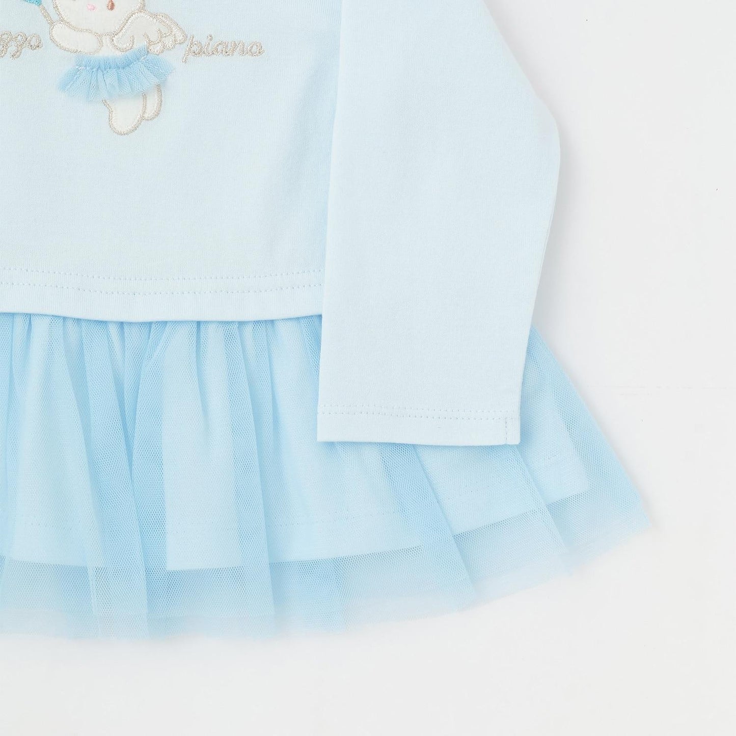 天使兔子下襬荷葉邊長袖T恤