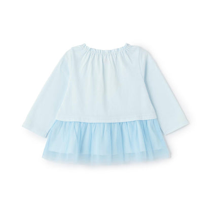 天使兔子下襬荷葉邊長袖T恤