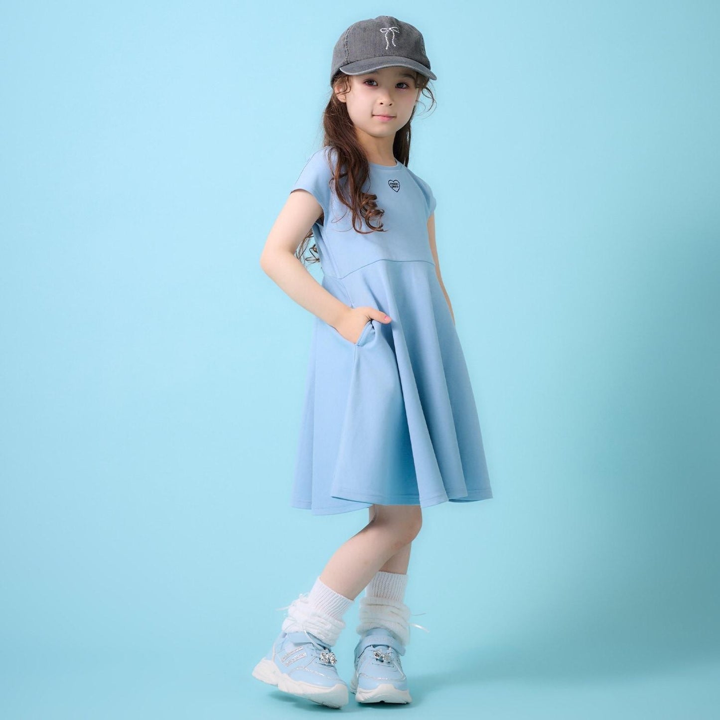 水鑽連帽衛衣&短袖連衣裙套裝