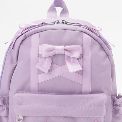 mimi醬蝴蝶結蕾絲繫帶雙肩包