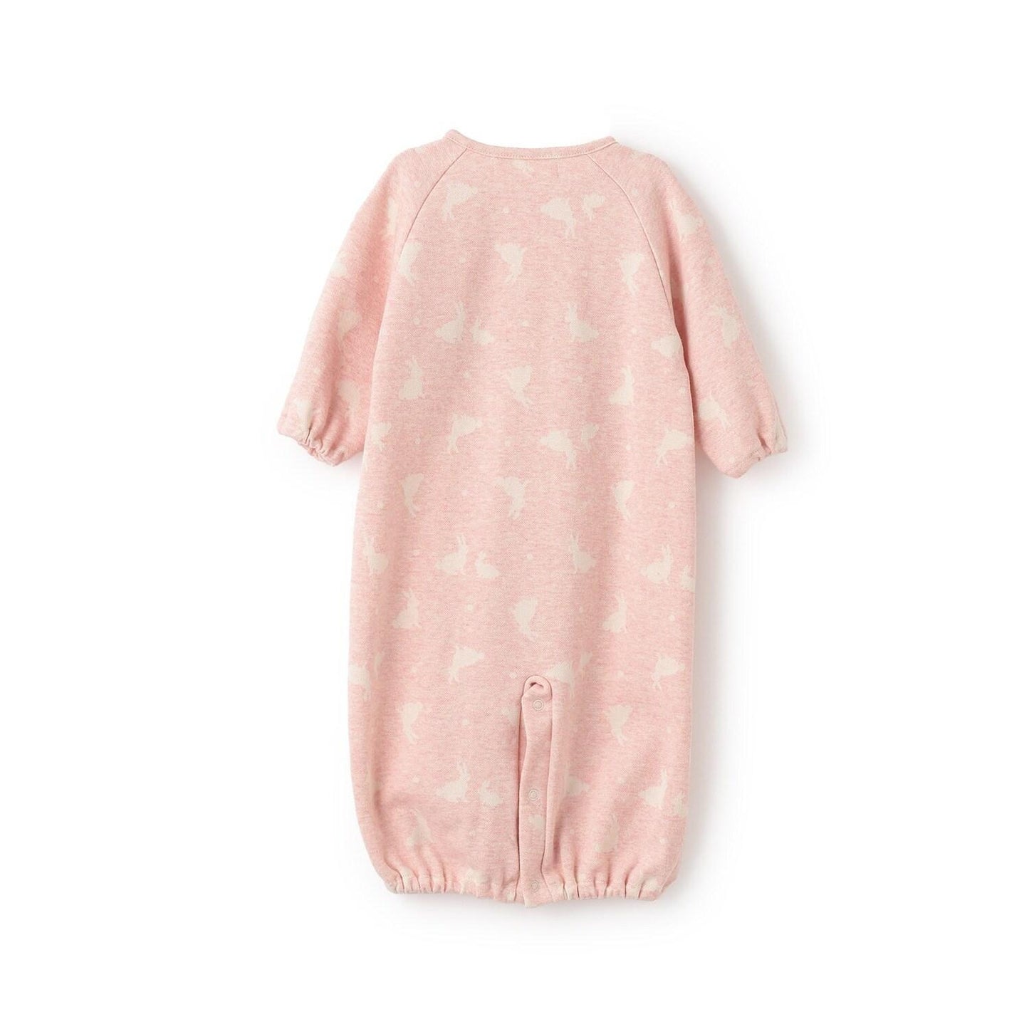 【有機棉】兔子提花兩用連體衣【日本製造】