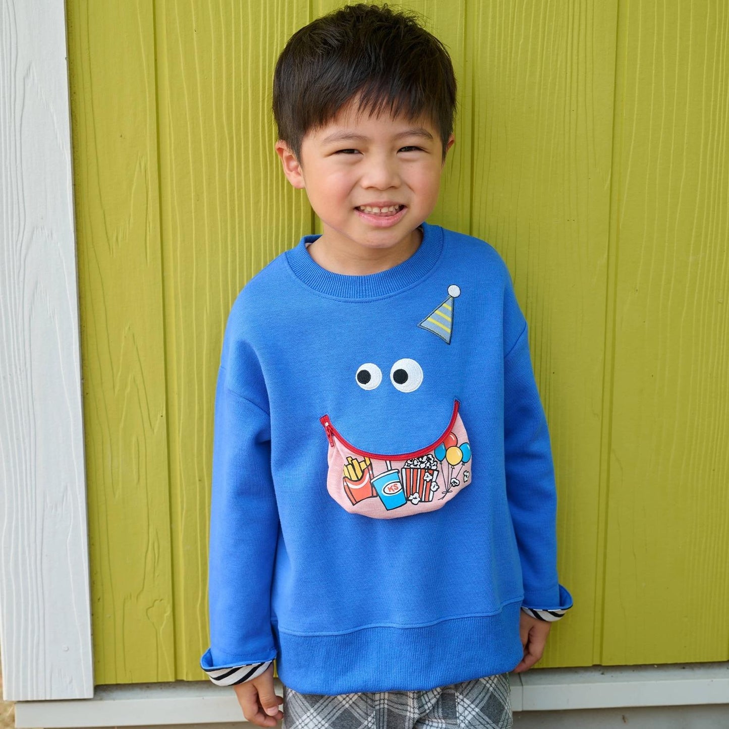 機關臉印花衛衣