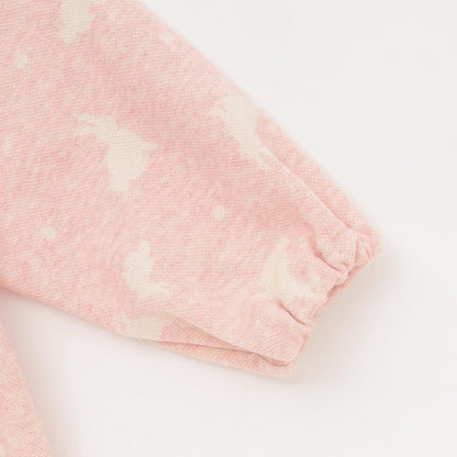 【有機棉】兔子提花兩用連體衣【日本製造】