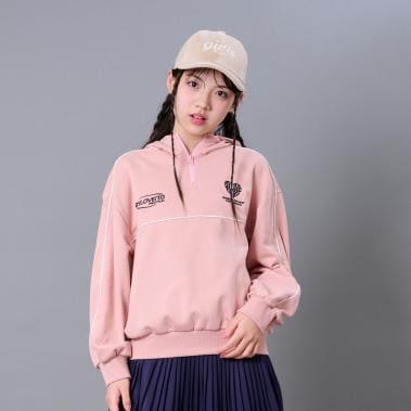 撞色拼接連帽衛衣