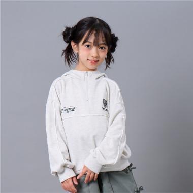 撞色拼接連帽衛衣