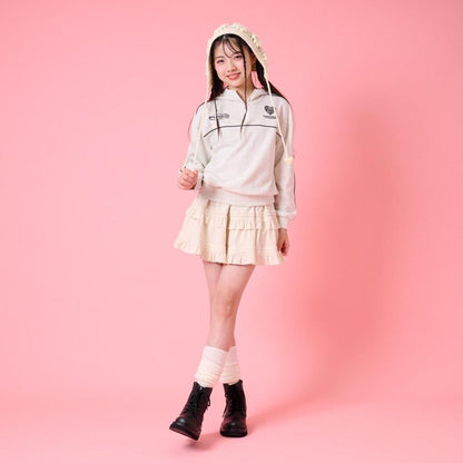 撞色拼接連帽衛衣