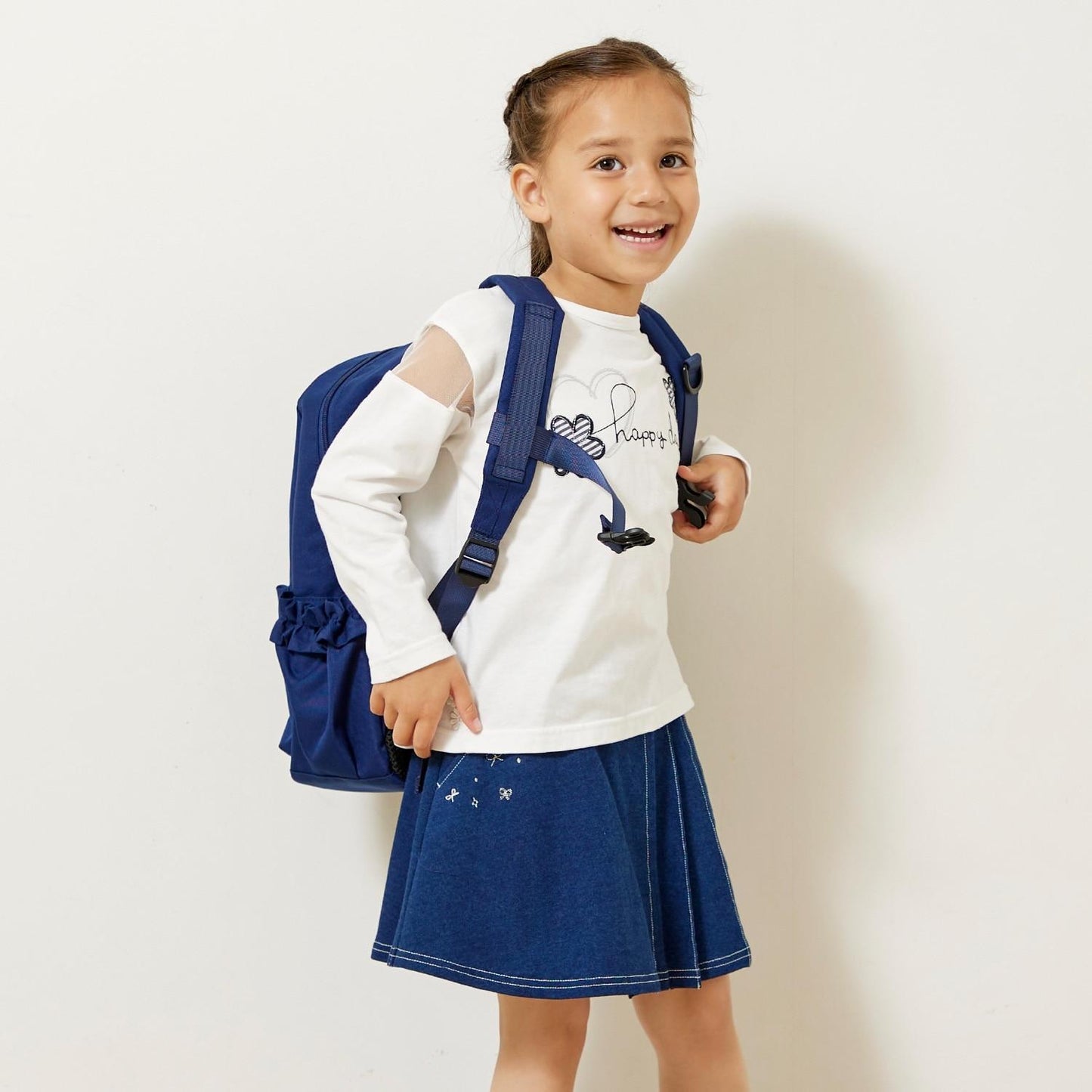 mimi醬蝴蝶結蕾絲繫帶雙肩包