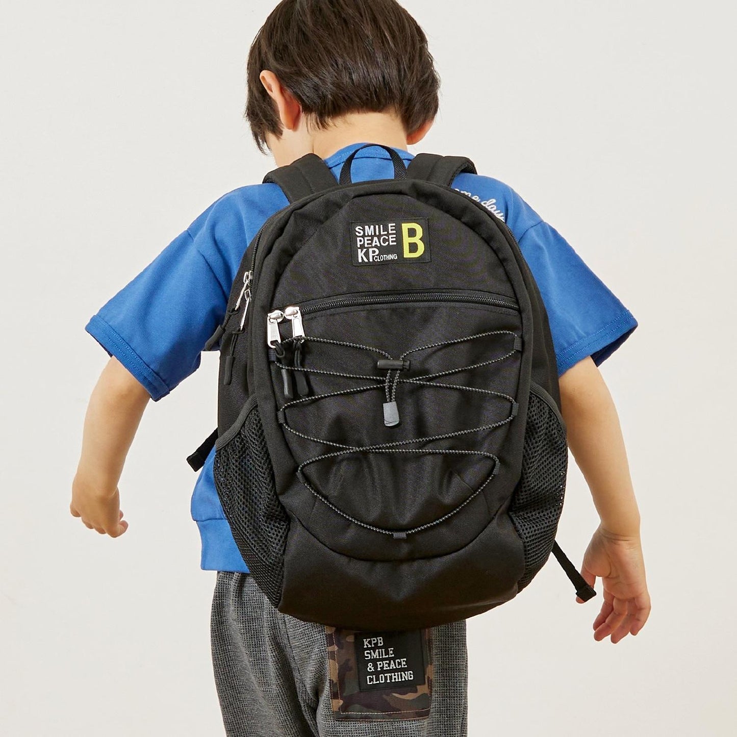 前置彈力繩雙肩包