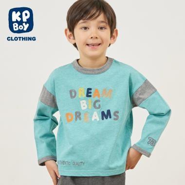 彩色標誌刺繡長袖T恤