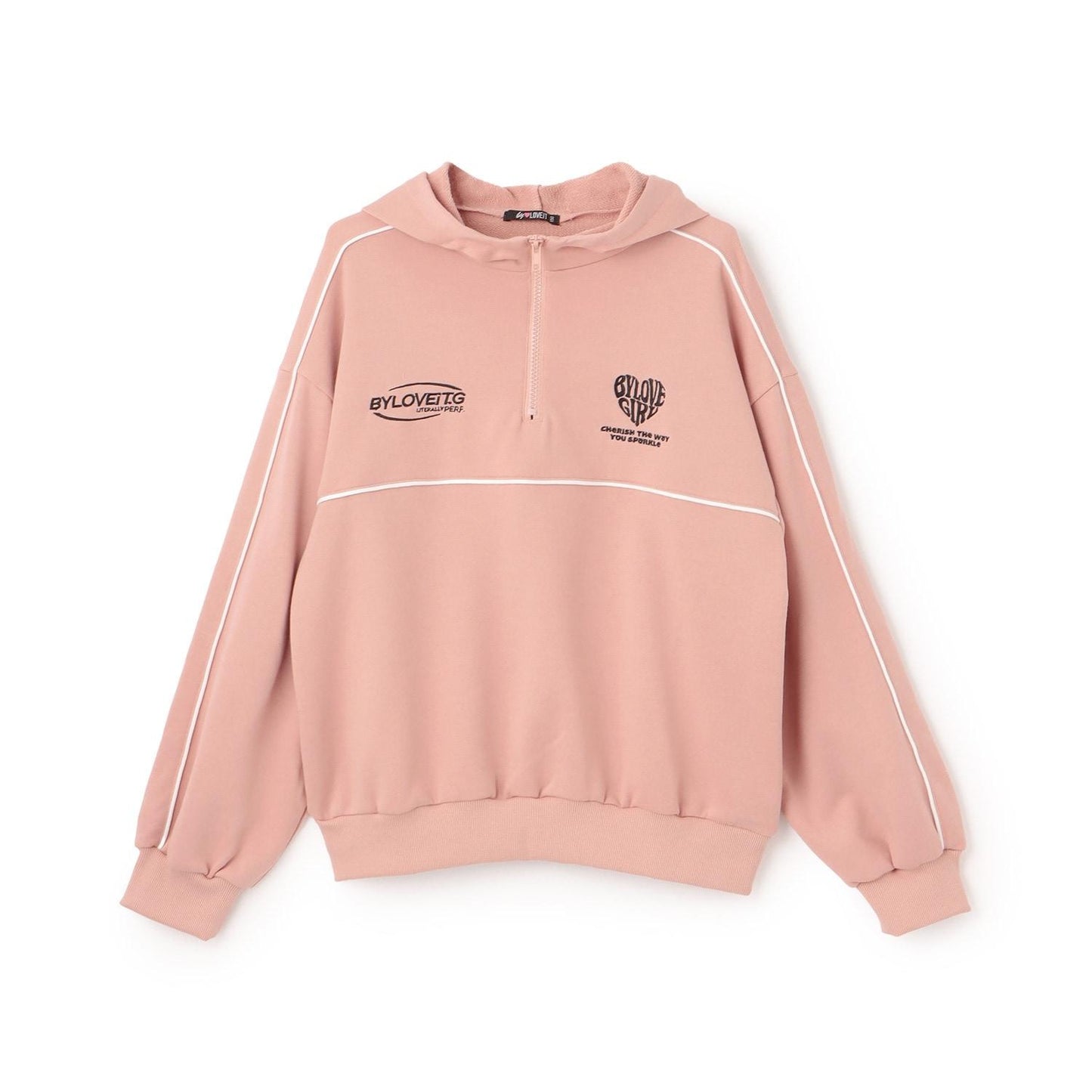 撞色拼接連帽衛衣