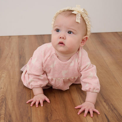 【有機棉】兔子提花兩用連體衣【日本製造】