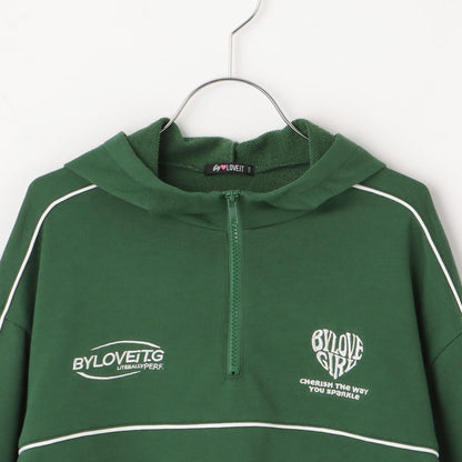 撞色拼接連帽衛衣