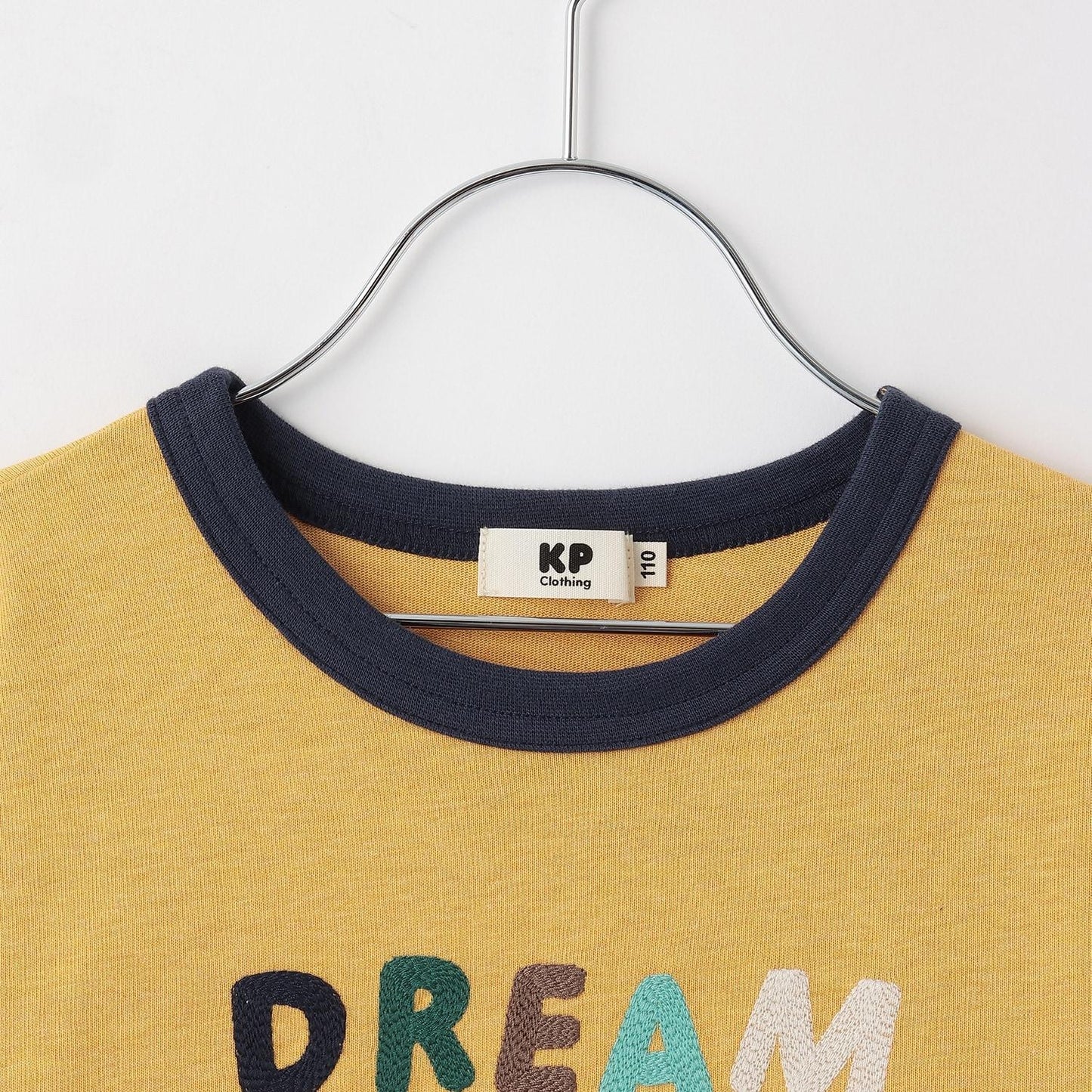 彩色標誌刺繡長袖T恤