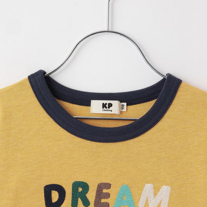 彩色標誌刺繡長袖T恤