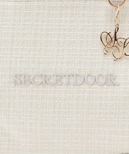 帶吊墜粗花呢托特包【韓國時尚】