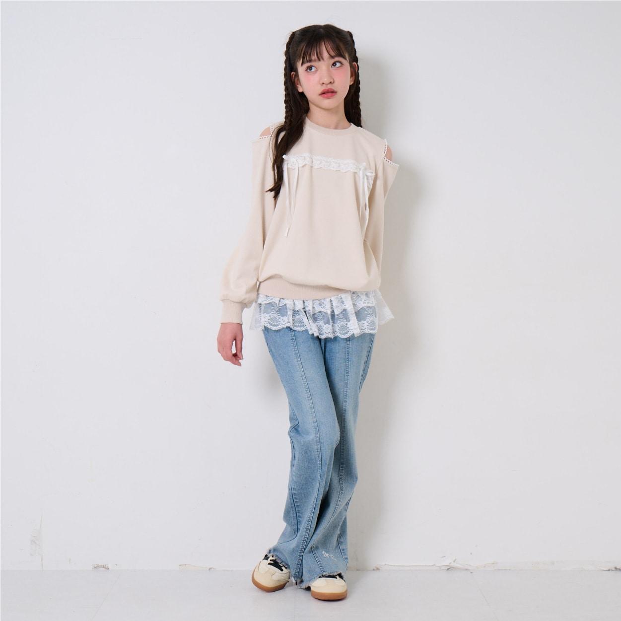 肩部開叉套頭衫