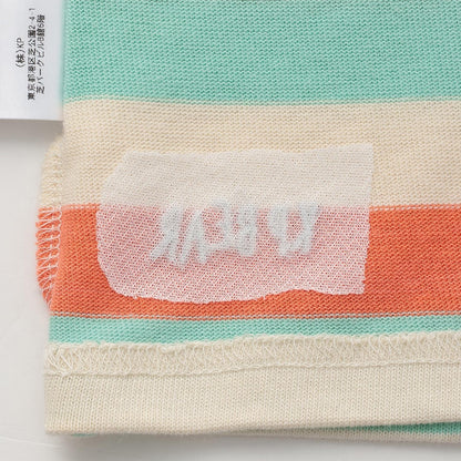 熊圖案多色條紋長袖T恤