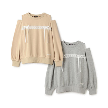 肩部開叉套頭衫