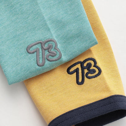 彩色標誌刺繡長袖T恤