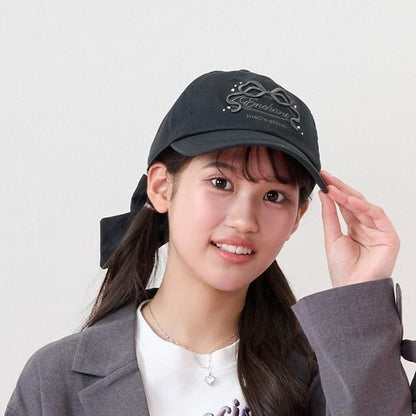 【防紫外線・遮熱・涼感】後繫帶蝴蝶結帽