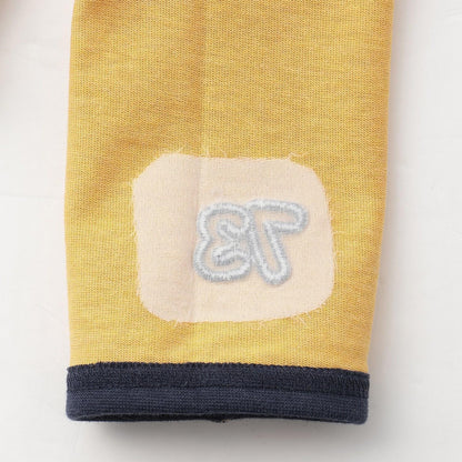 彩色標誌刺繡長袖T恤