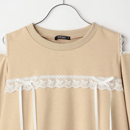 肩部開叉套頭衫