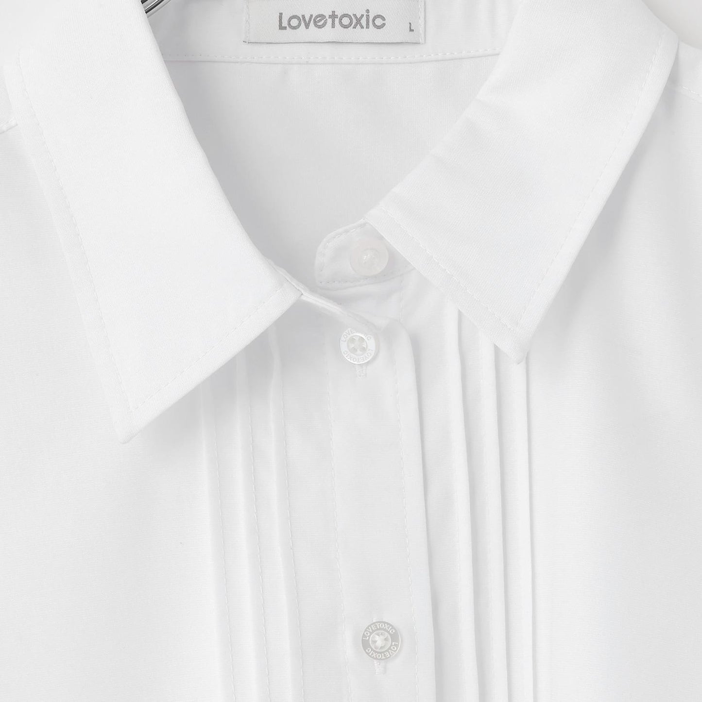 【畢業服・典禮】【易護理】褶皺襯衫