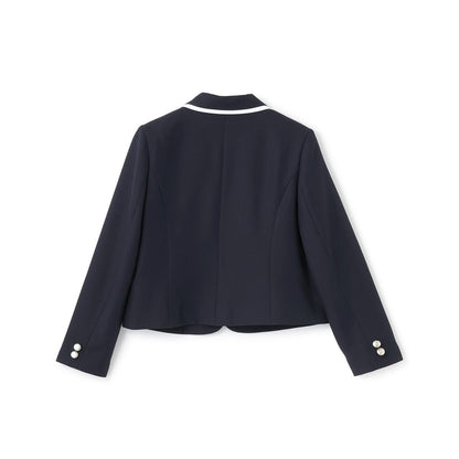 【畢業服・典禮】帶徽章條紋西裝外套