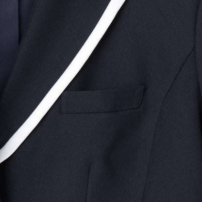 【畢業服・典禮】帶徽章條紋西裝外套